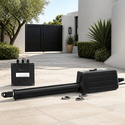 Electric Gate Opener: 300kg Capacity, 5m Length, Black