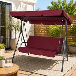 Specifications for Outdoor Swing Chair, 3-Seater, Wine Red