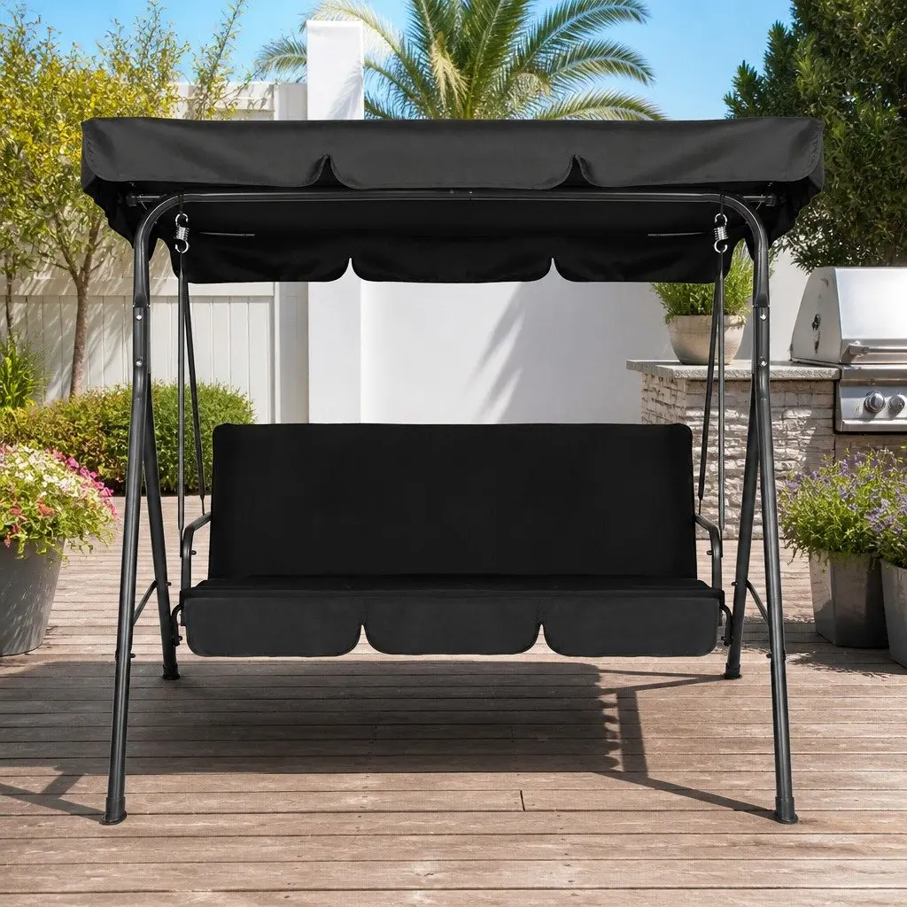 Outdoor Swing Chair 3 Seater with Canopy