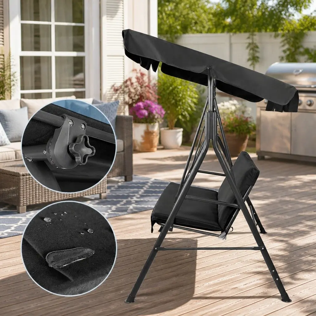 Outdoor Swing Chair 3 Seater with Canopy