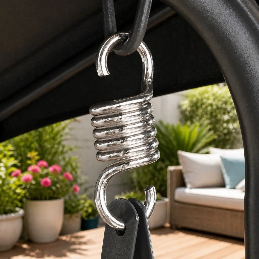 Outdoor Swing Chair 3 Seater with Canopy