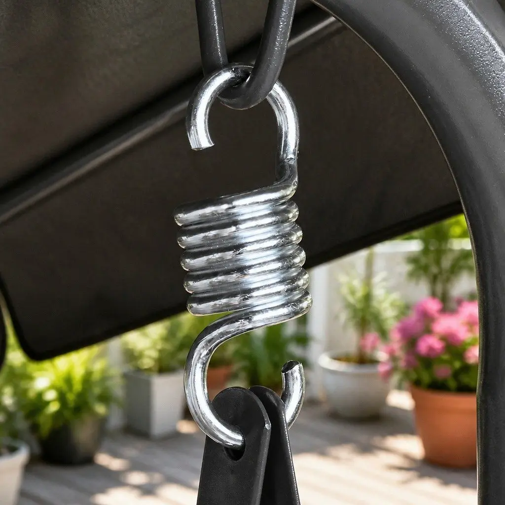 Outdoor Swing Chair 3 Seater with Canopy