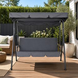Specifications of Grey Outdoor Swing Chair 3 Seater with Canopy