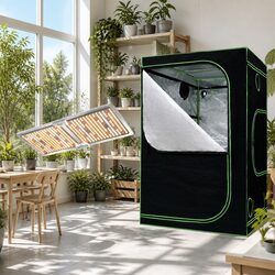 Grow Tent Light Kit 120x120x200cm 220W LED Full Spectrum Indoor Hydroponics