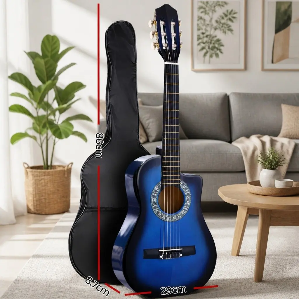 34-Inch Blue Classical Guitar