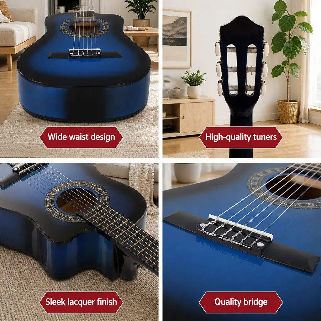 34-Inch Blue Classical Guitar