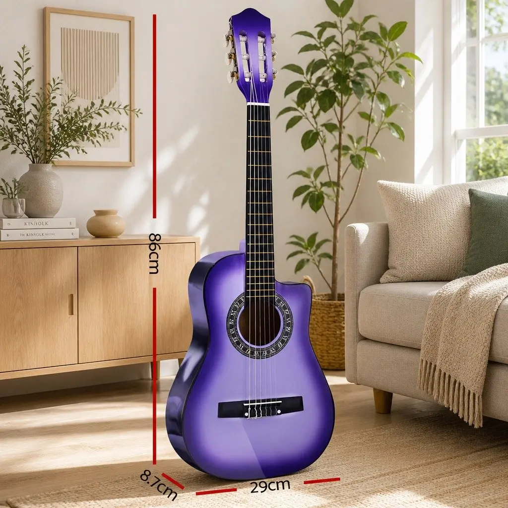 34 Inch Classical Guitar for Kids Learning Purple