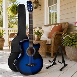 38 Inch Acoustic Cutaway Guitar with Steel Strings
