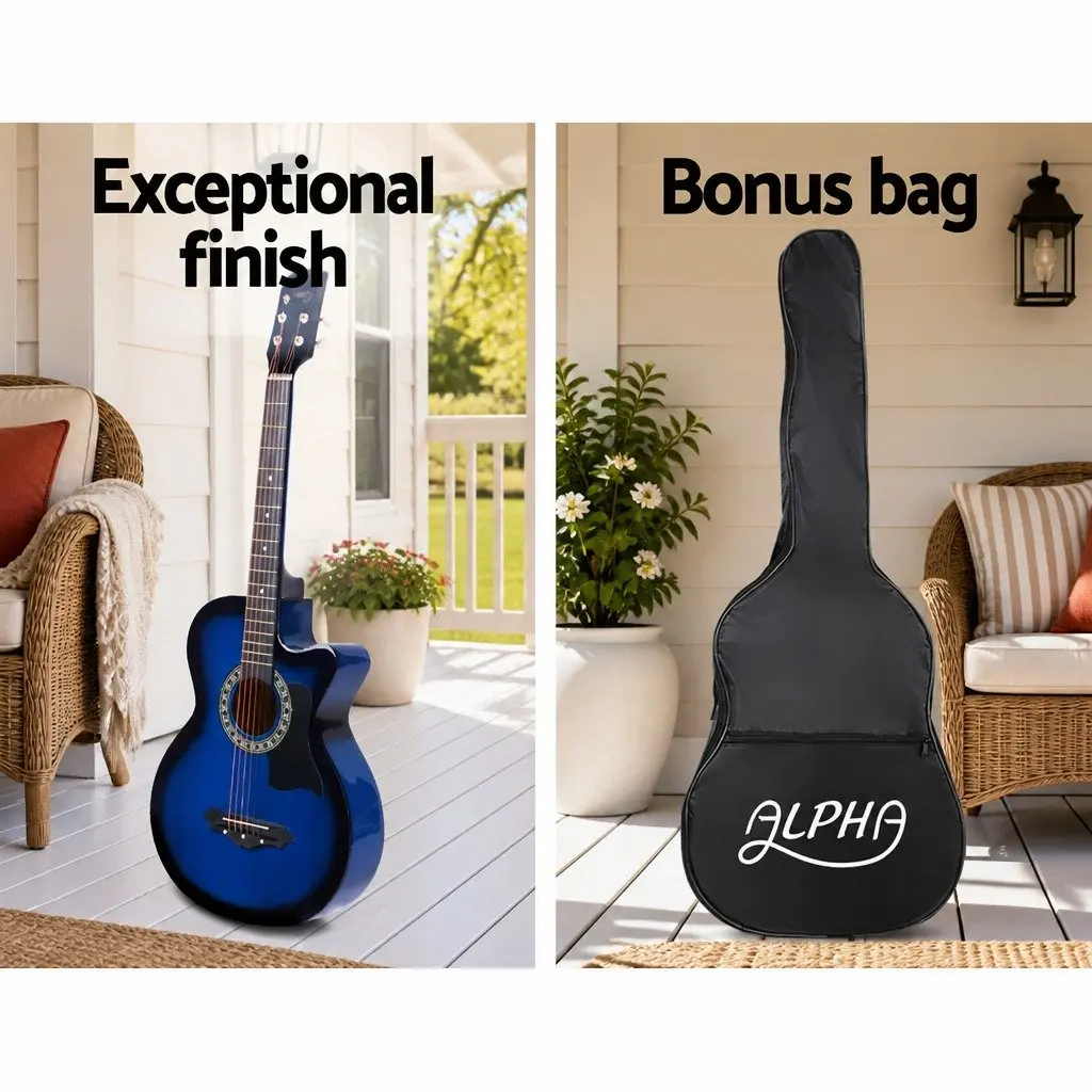 38 Inch Acoustic Cutaway Guitar with Steel Strings