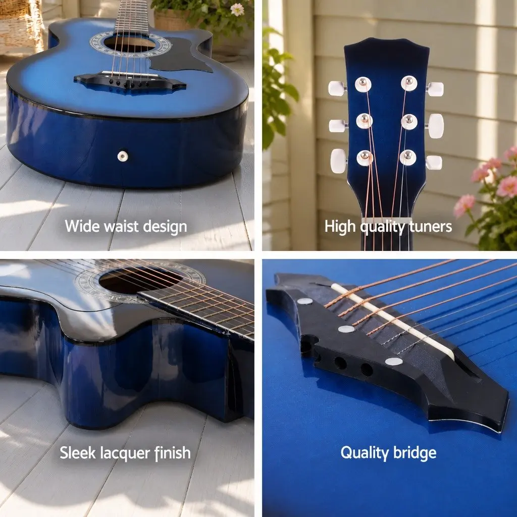 38 Inch Acoustic Cutaway Guitar with Steel Strings