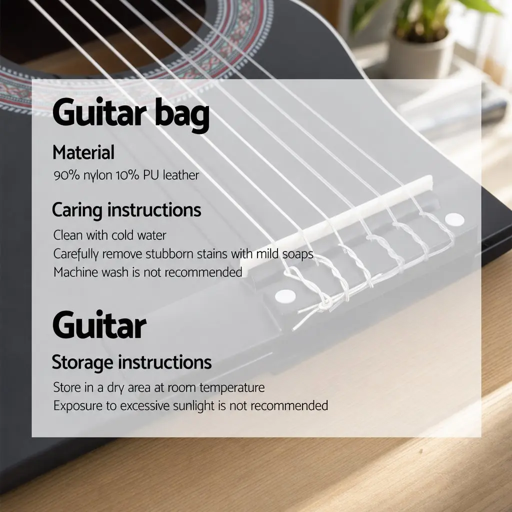 Acoustic Guitar Full Size Classical Cutaway 38 Inch Black Gloss