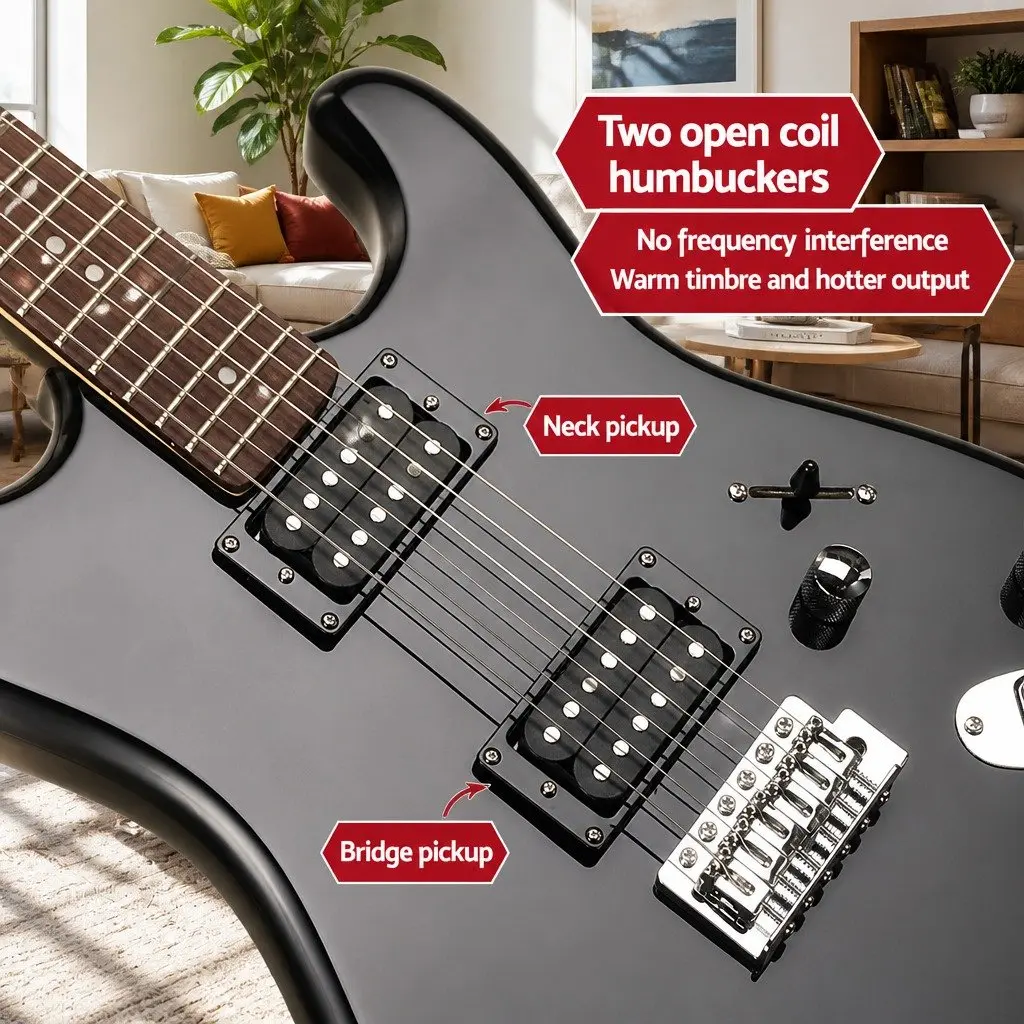 41 Inch Strat-Style Electric Guitar Humbucker Pickups 3-Way Switch Full Size