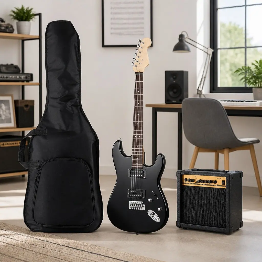 Electric Guitar Combo with 20W Amp and Accessories Included