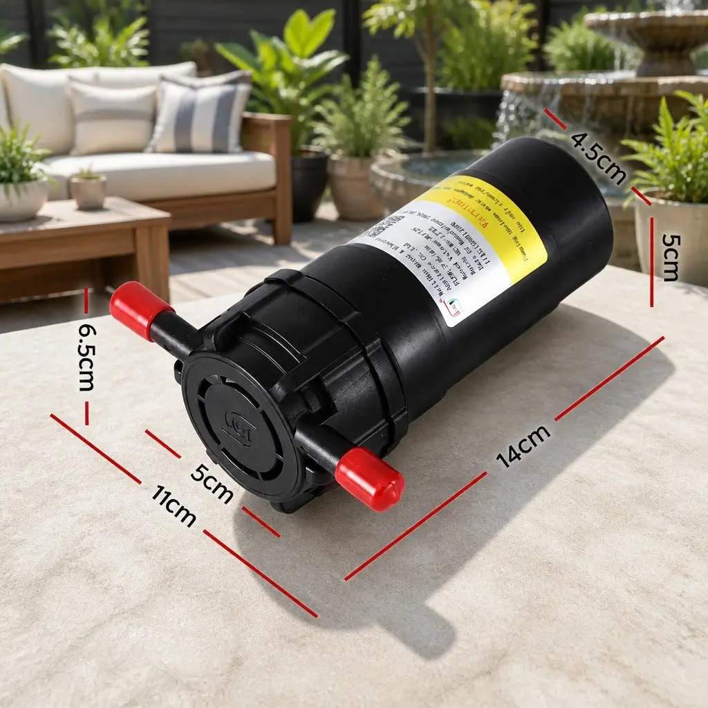 Water Pump 12V Pressure Shower 4L/Min Flow Rate Diaphragm Camping Caravan
