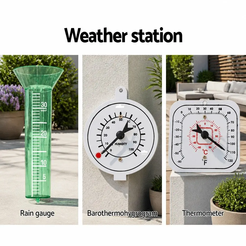 Garden Windmill Outdoor Decor 4FT Metal Weathervane with 12 Blades