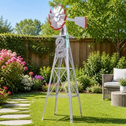 Specifications for 6FT Garden Windmill with Weathervane