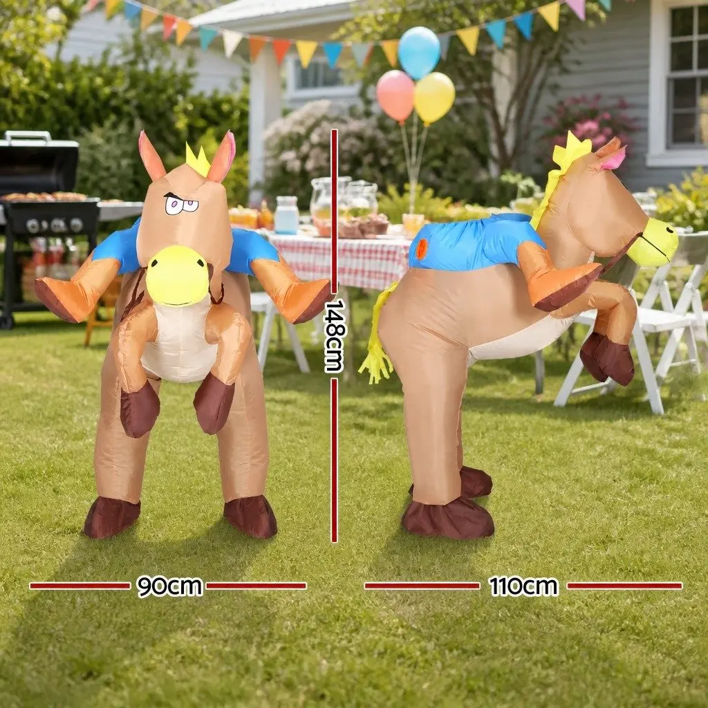 Inflatable Cowboy Costume Adult Unisex Party 1.48m