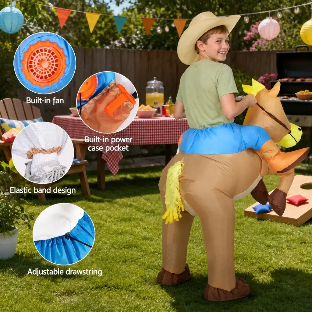 Inflatable Cowboy Costume Adult Unisex Party 1.48m