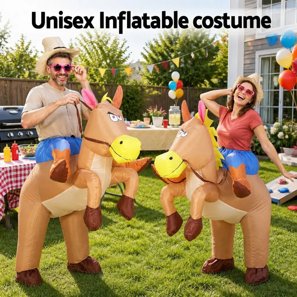 Inflatable Cowboy Costume Adult Unisex Party 1.48m