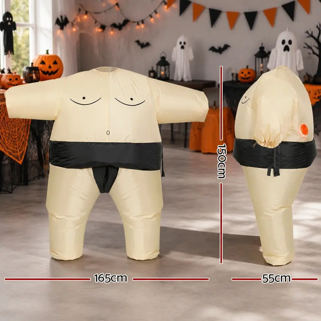 Inflatable Sumo Costume Adult Blow Up Fancy Dress Party Halloween Cosplay Suit