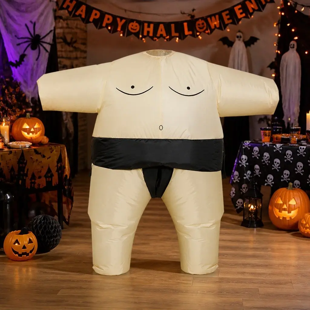 Inflatable Sumo Costume Adult Blow Up Fancy Dress Party Halloween Cosplay Suit