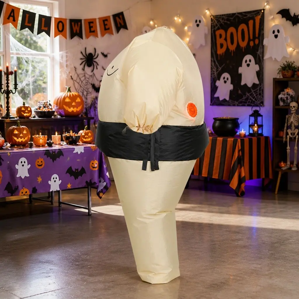 Inflatable Sumo Costume Adult Blow Up Fancy Dress Party Halloween Cosplay Suit
