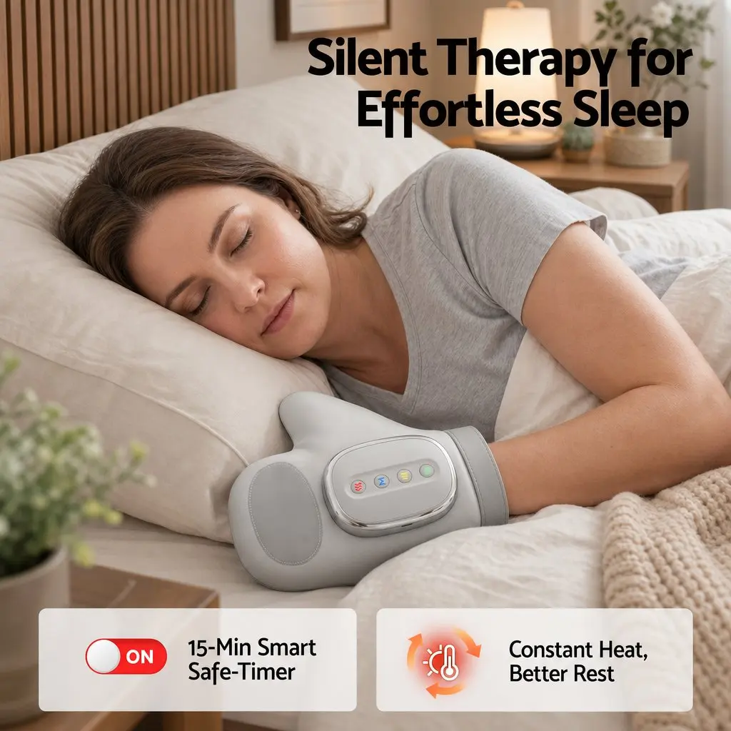 Hand Massager with Heat Compression Air Massage 5 Intensity Levels 3 Modes