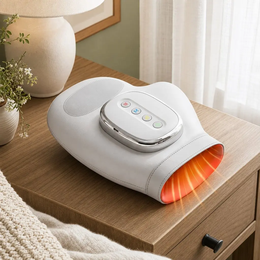 Hand Massager with Heat Compression Air Massage 5 Intensity Levels 3 Modes