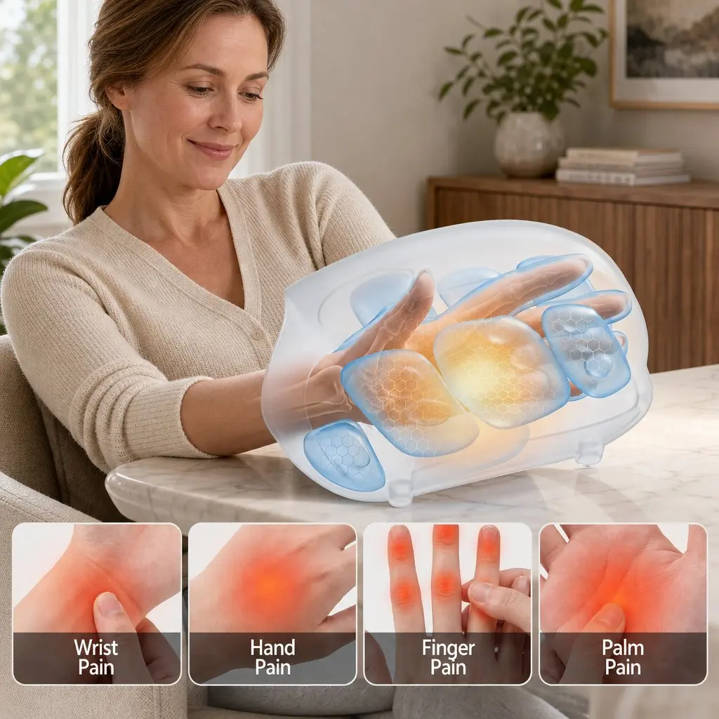 Hand Massager with Heat Compression Cordless 3 Modes 3 Temperatures Air