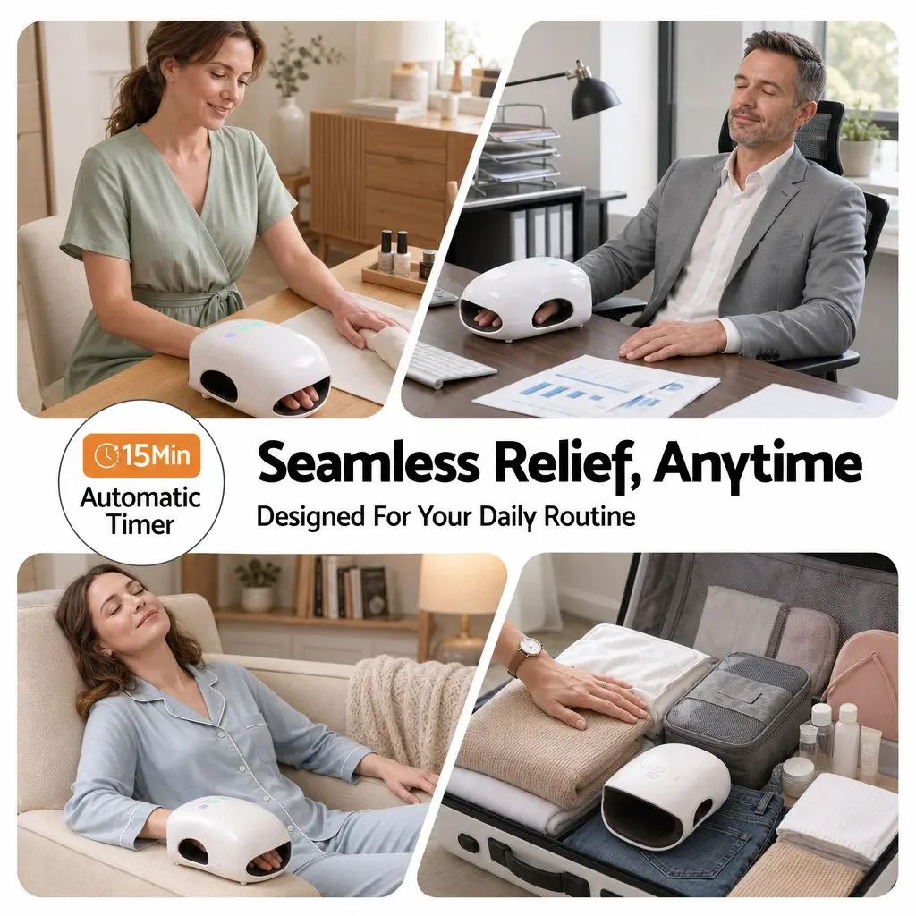 Hand Massager with Heat Compression Cordless 3 Modes 3 Temperatures Air