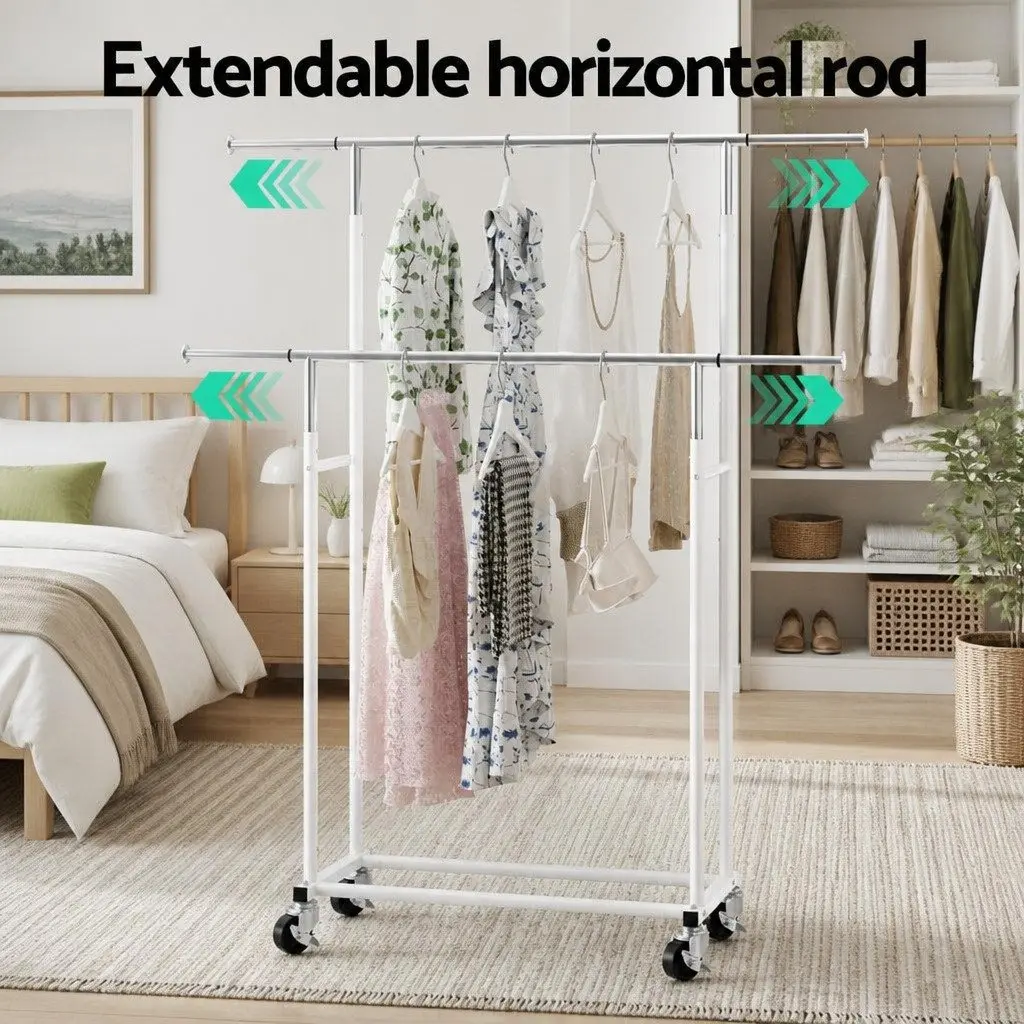 Adjustable Double Rod Clothes Rack