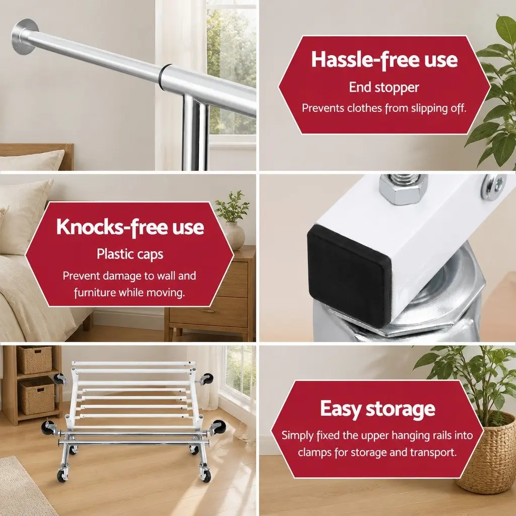 Adjustable Double Rod Clothes Rack