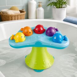 Musical Whale Fountain Toy with 5 Colorful Spray Pieces