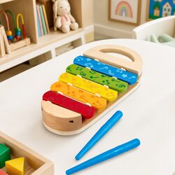 Wooden Rainbow Xylophone for Musical Exploration