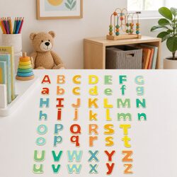 Magnetic Alphabet Learning Set - 52 Durable Pieces