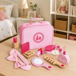 Kids 15pc Grooming Play Set with Realistic Accessories