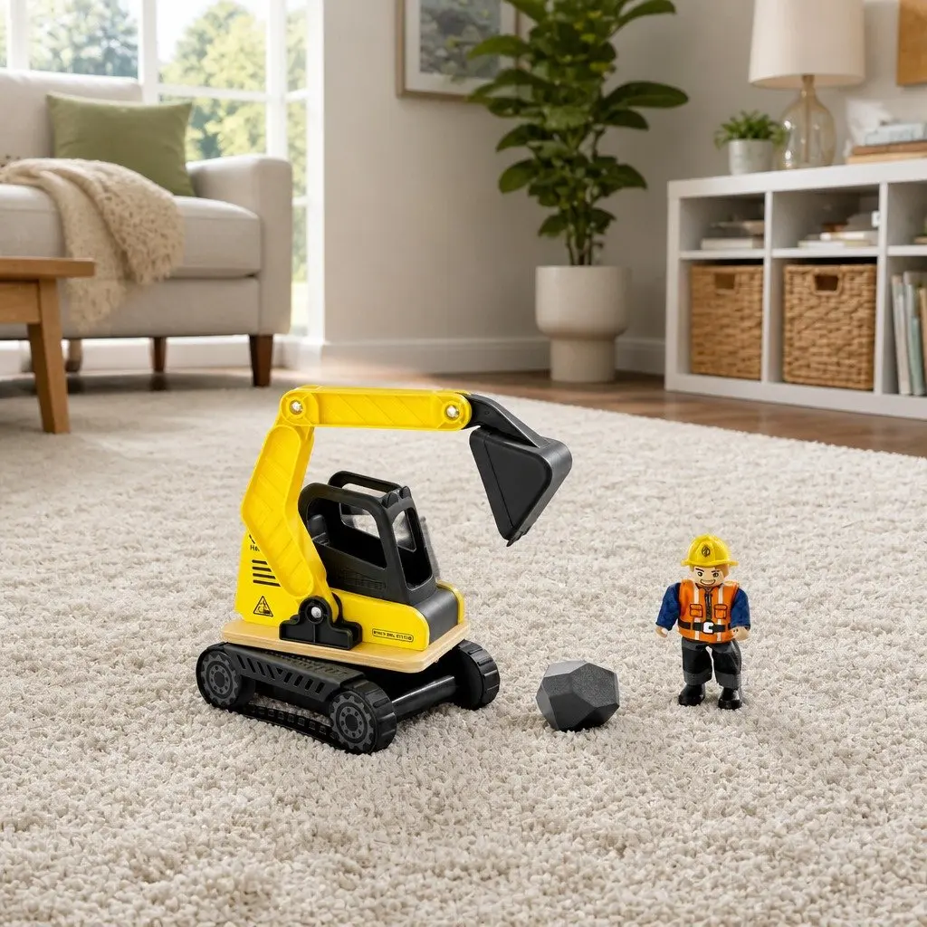 Dig n Dump Excavator Set Kids Construction Vehicle Toy Digger Arm Wheels Play