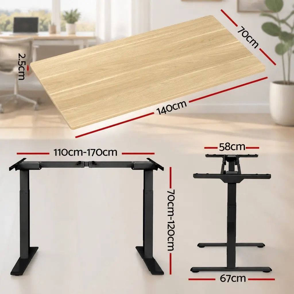 Motorised Adjustable Desk Frame 140cm