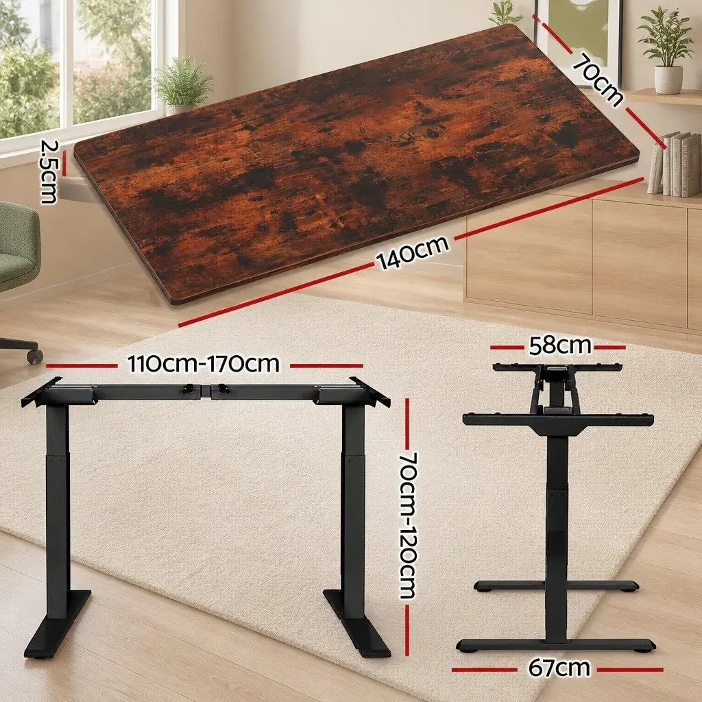Dual Motor Standing Desk Frame 140cm