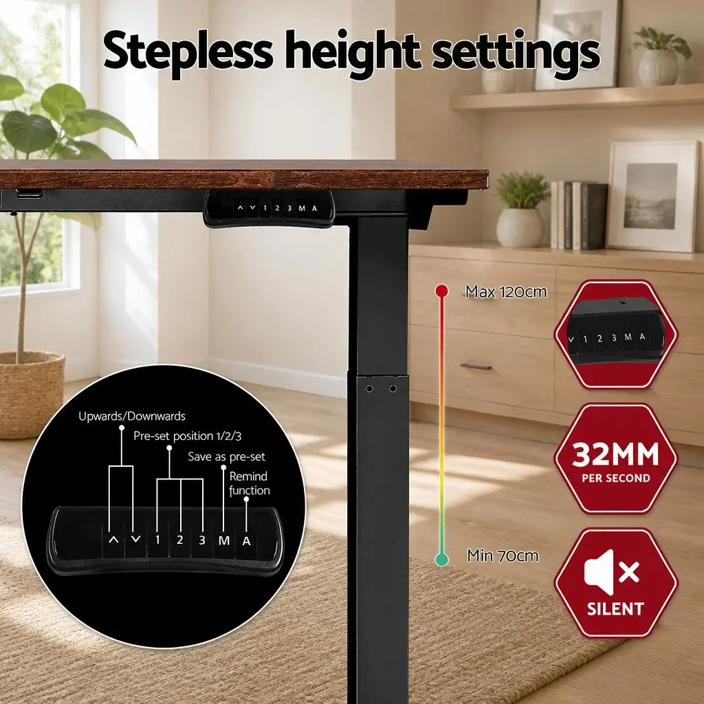 Dual Motor Standing Desk Frame 140cm