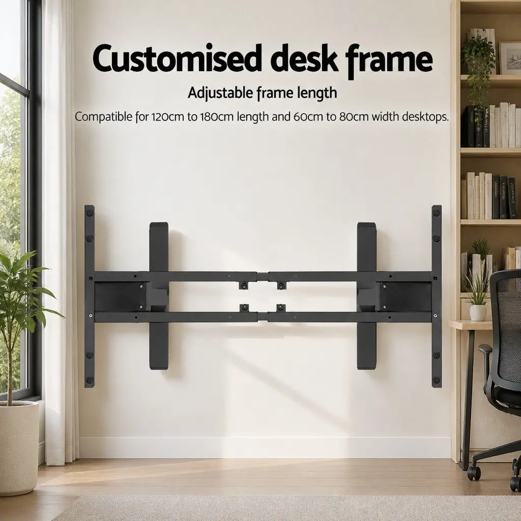Motorised Standing Desk Frame Office Workstation Height Adjustable Black 70cm to 120cm