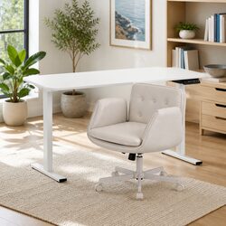 Electric Standing Desk 140cm Office Chair Set Adjustable Height Memory Presets