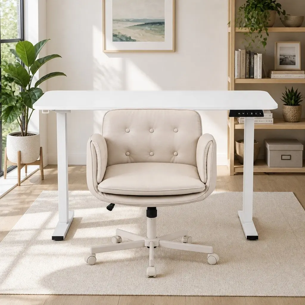 Electric Standing Desk 140cm and Adjustable Office Chair