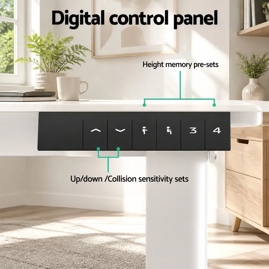 Electric Standing Desk Motorised Sit Stand Adjustable Height Office Workstation