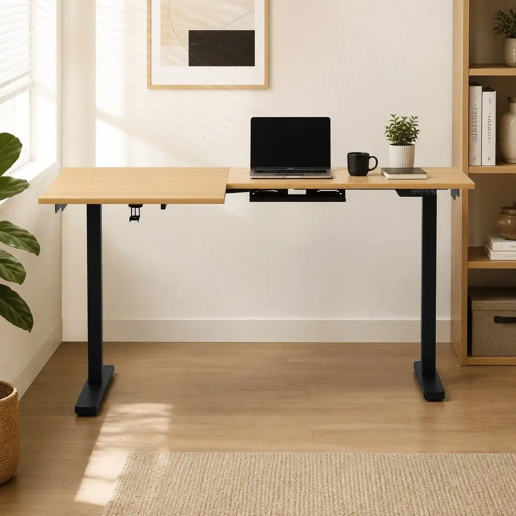 L-Shape Electric Standing Desk with Dual Motors