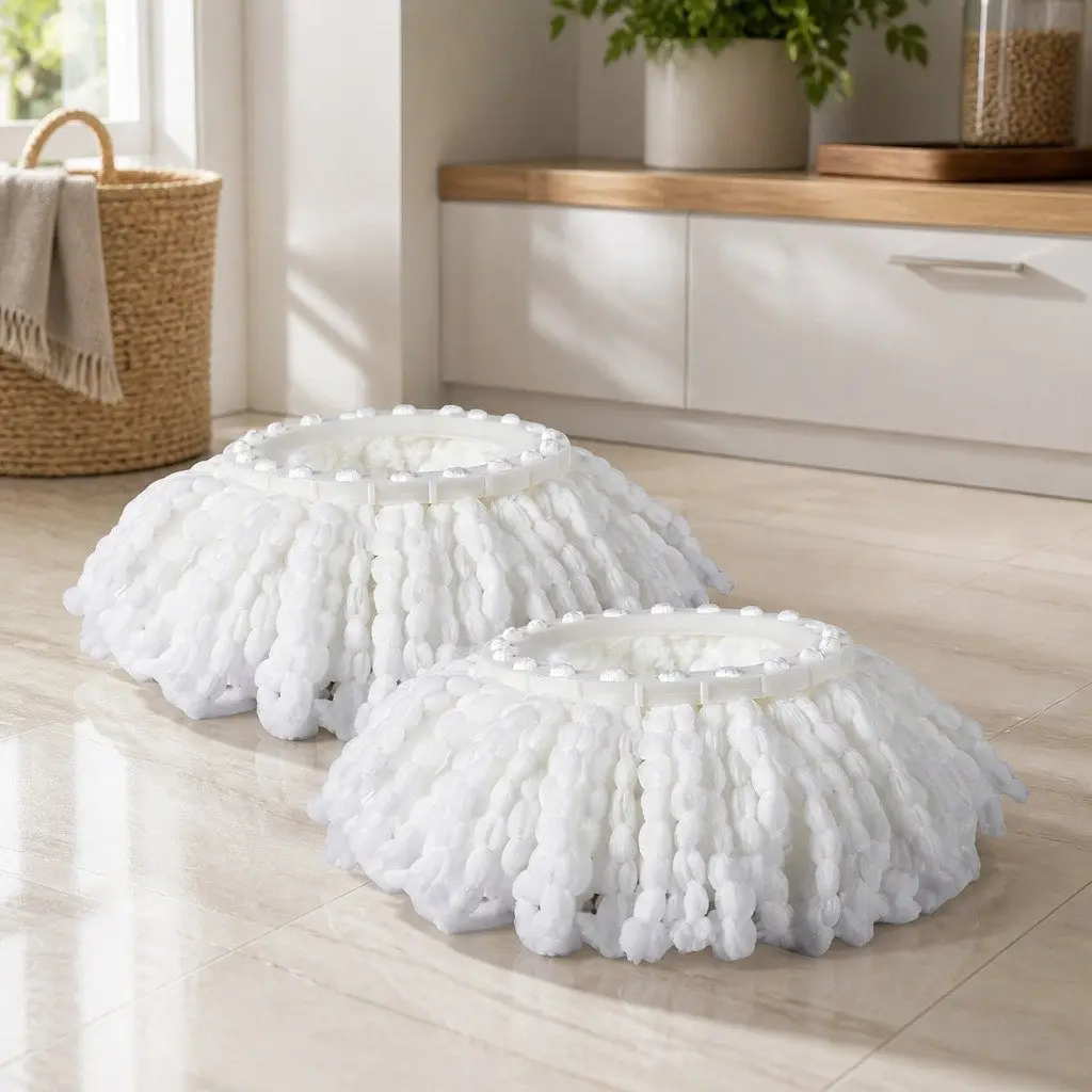 Mop Bucket Set 360 Degree Rotatable Head Microfibre Wet Dry Cleaning