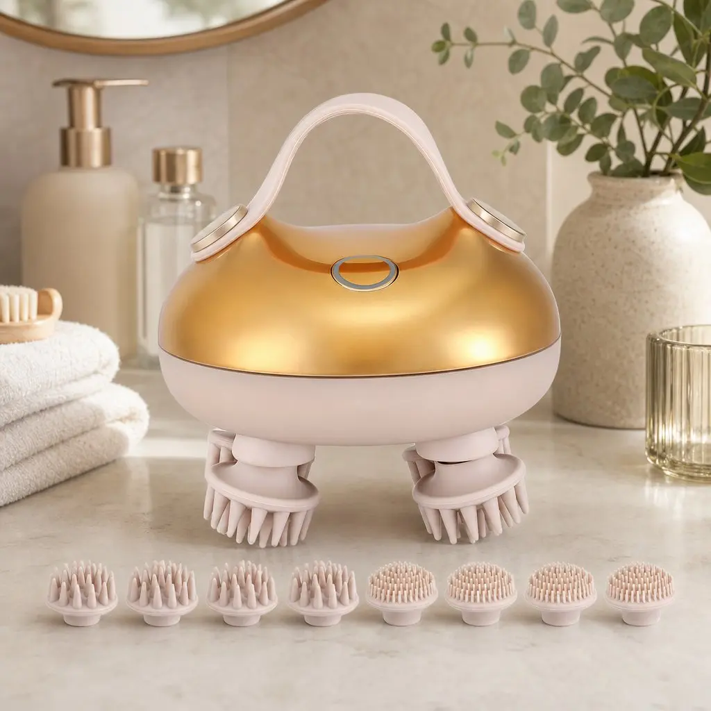 Scalp Massager Kneading Head Neck Stress Relief Portable Rechargeable