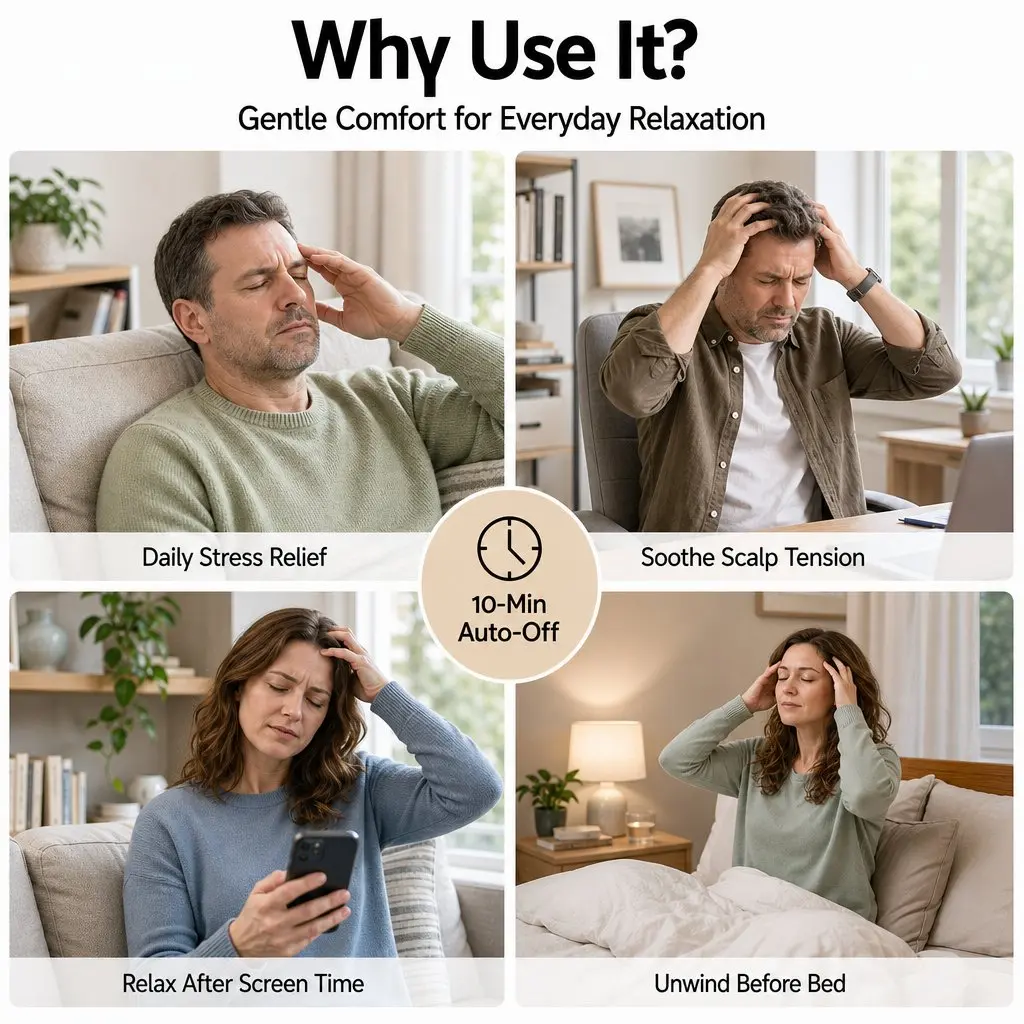 Cordless Hands-Free Scalp Massager
