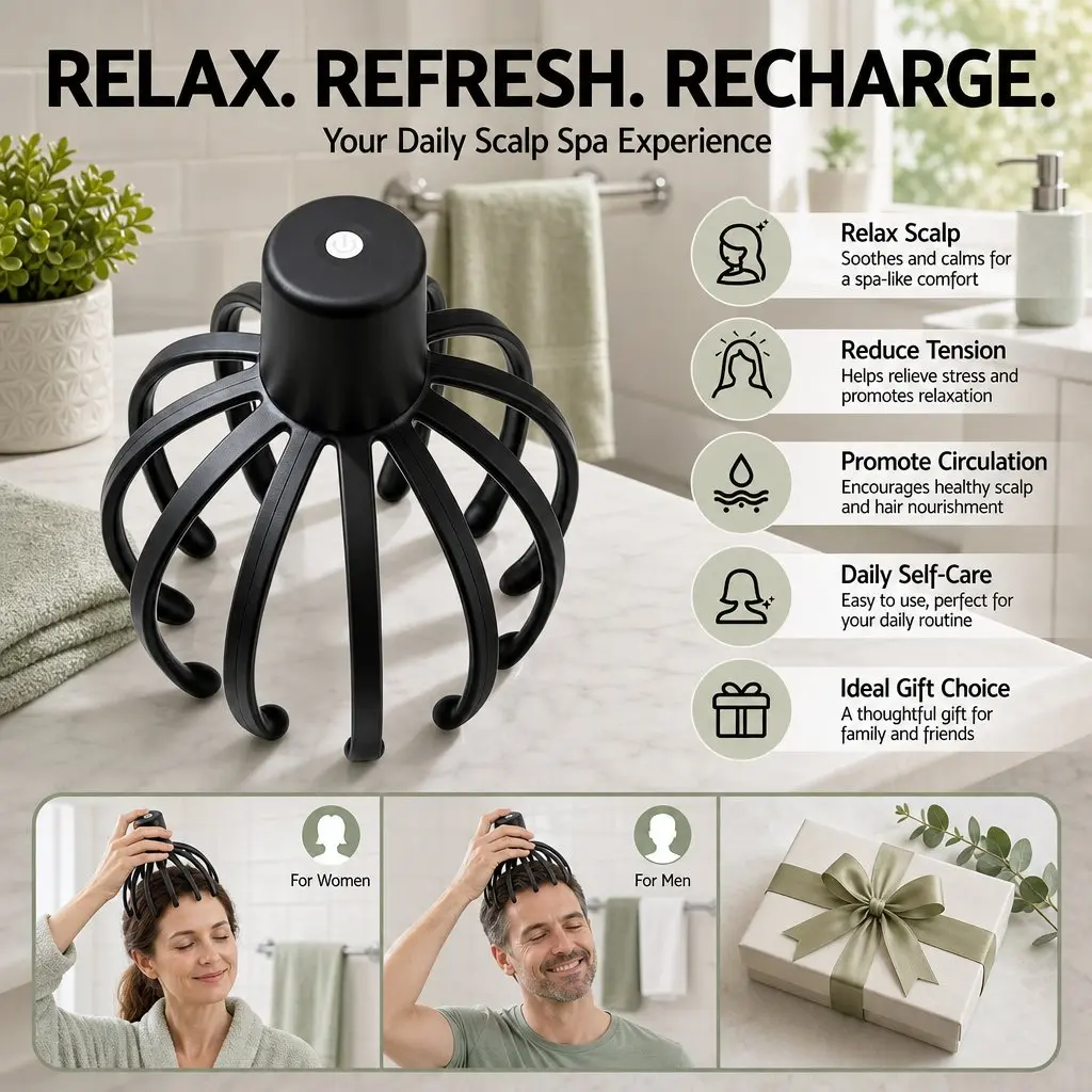 Cordless Hands-Free Scalp Massager