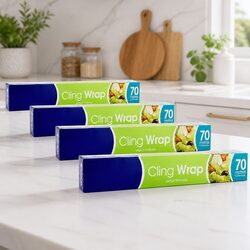 Cling Wrap Food Storage Specifications: 70m x 4 Rolls